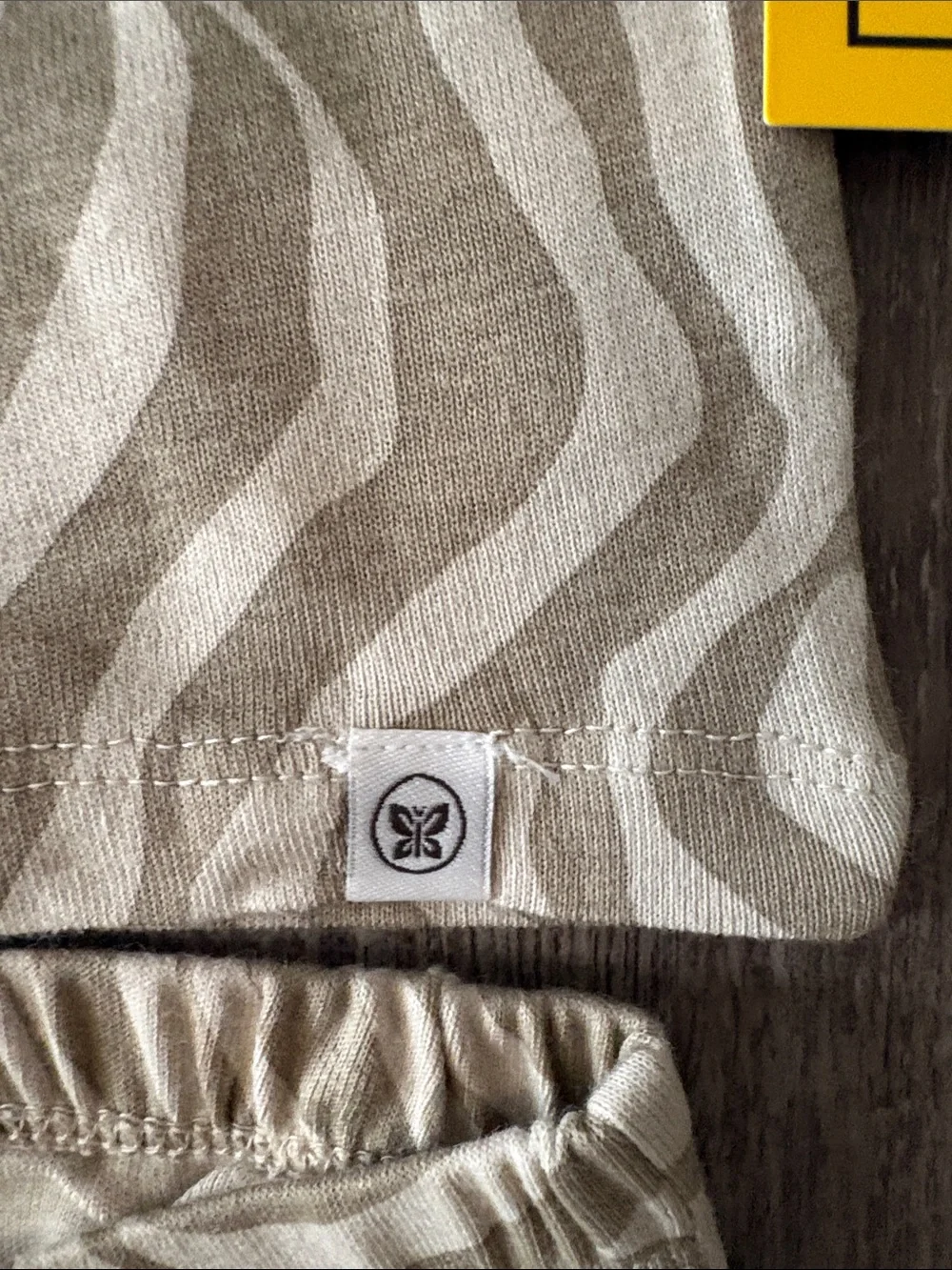 The Honest Company Beige Zebra-Print Long Sleeve Kids Pajama Set
